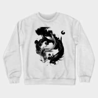 Koi fish Yin and Yang with Japanese ink Crewneck Sweatshirt